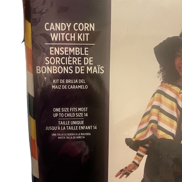 Girls Candy Corn Witch Halloween Costume - Picture 2 of 3
